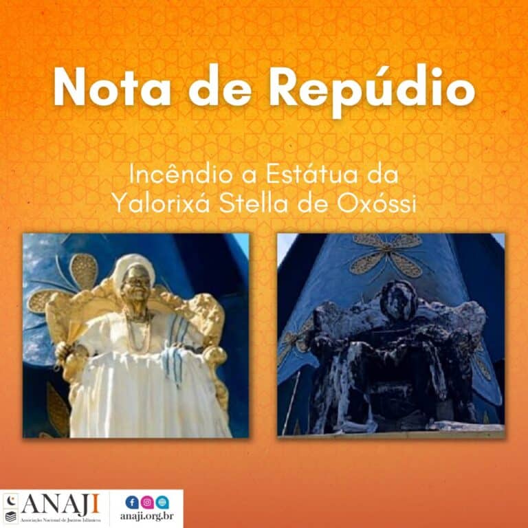 Nota de Repúdio Incêndio a Estátua da Yalorixá Stella de Oxóssi